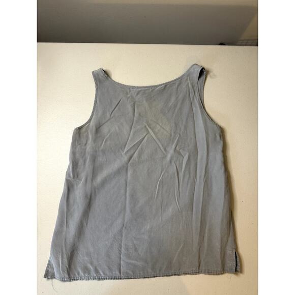 90s Vintage Classiques 100% Silk tank Size 6 Grey - Picture 6 of 6